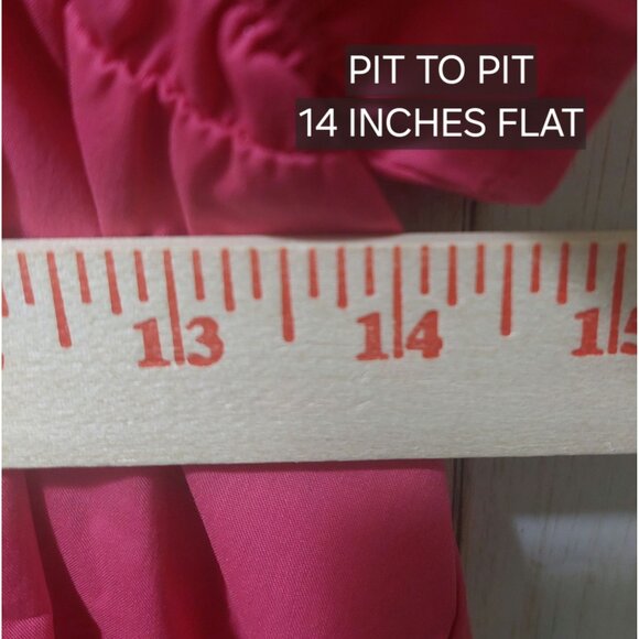 NWT Voy Pink Tiered Ruffle Mini Dress Short Sleeves Smocked Detail Size Small - Picture 7 of 8
